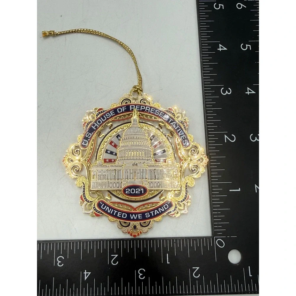 2021 US House‎ of Representatives Ornament United We Stand Capitol Building Gold